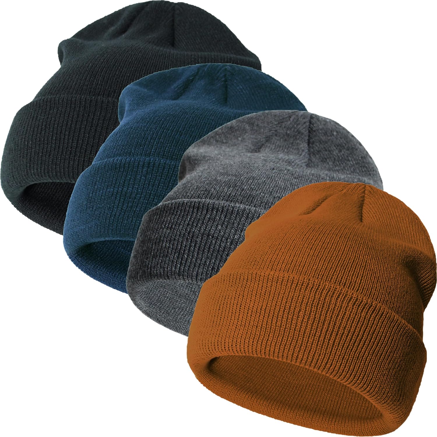 Sea Zaela 4 Packs Baby Toddler Winter Hats Infant Boys Girls Beanie Soft Knitted Hat Set