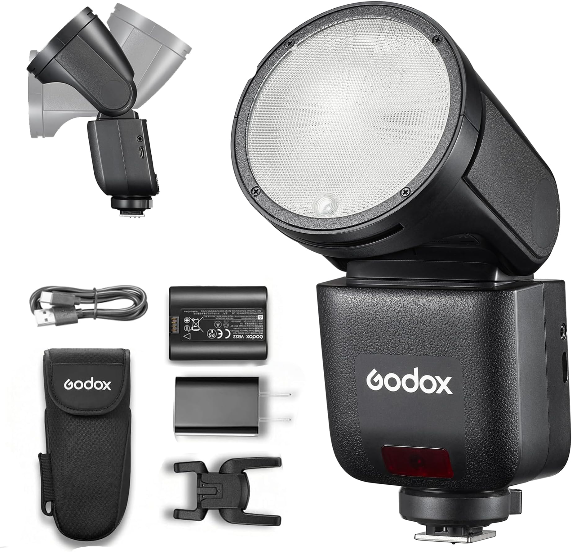 V1Mid-O Camera Flash for Olympus Camera,55Ws TTL Speedlite Speedlight with Touchscreen,2.4G Wireless System,HSS 1/8000s 1.7s Recycle,650 Full-Power Flashes(V1 mid O)