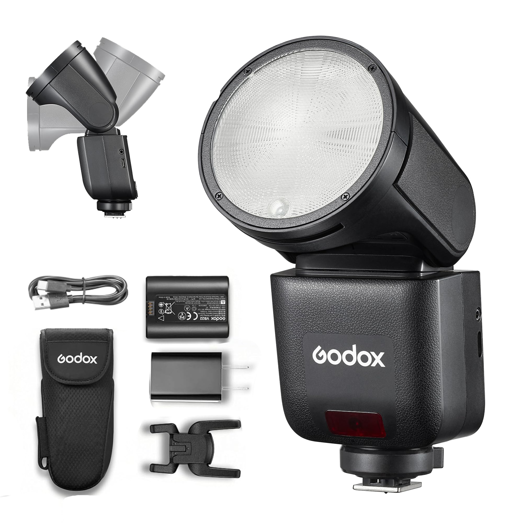 Amazon.com : Godox V1Mid-C Camera Flash for Canon Camera,55Ws TTL