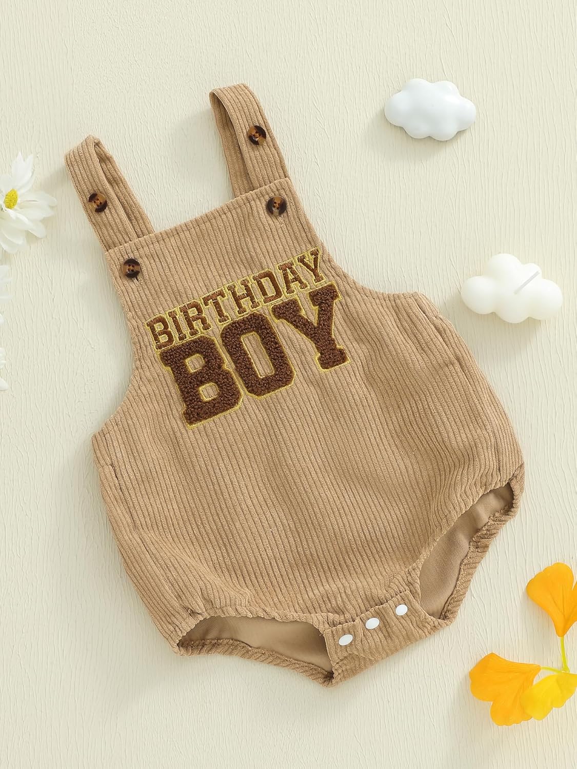 Baby Boy Girl First Birthday Outfit 1 Year Old Clothes One Sleeveless Shirt Onesie Overalls Cute Outfits - Image 6