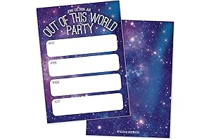 Galaxy Starry Night Birthday Invitations: Cosmic Celebration for Kids and Adults