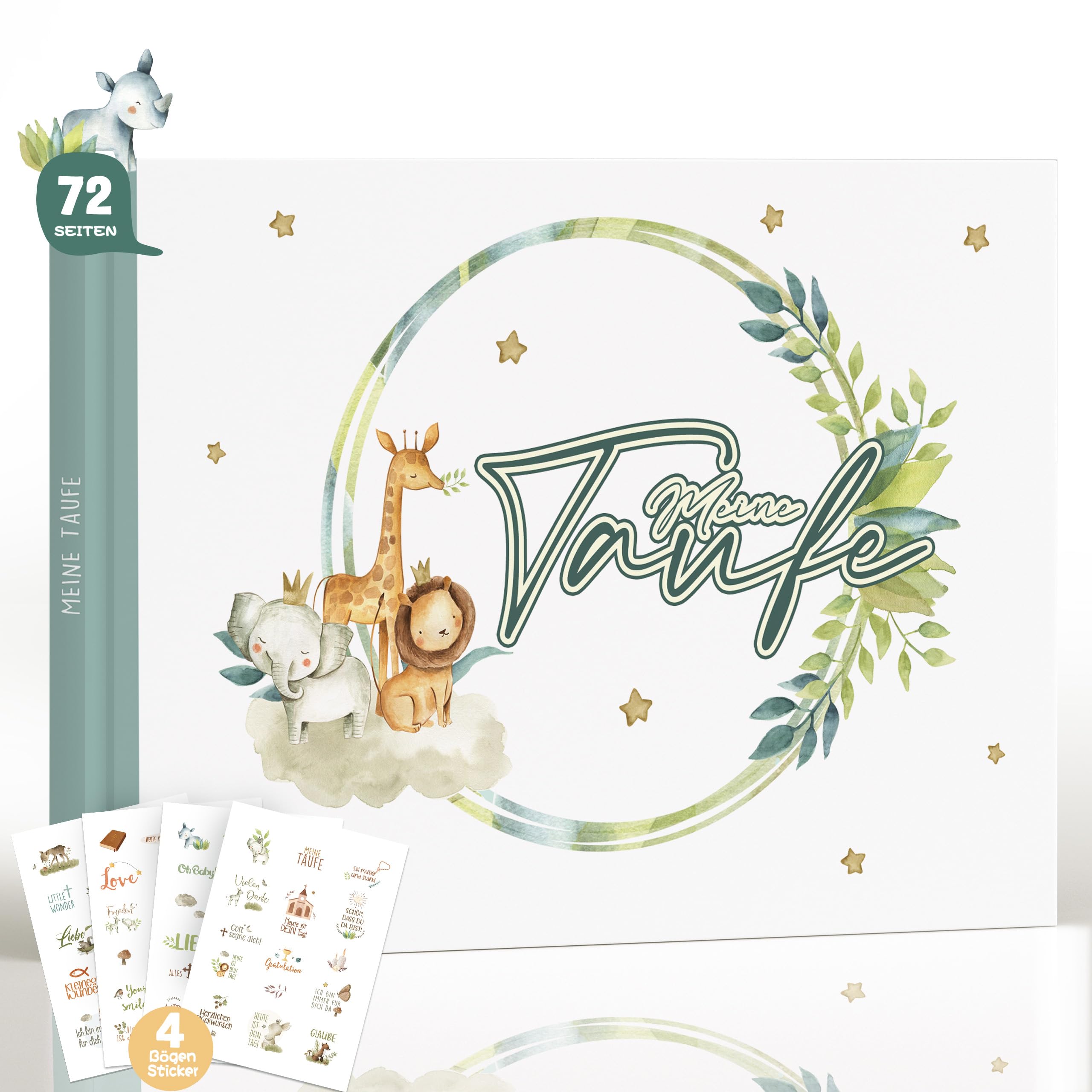 Hyggartn Taufbuch Gästebuch Taufe mit Sticker