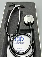 Estetoscópio Adulto Unisson Standard Preto Tradicional BIC - Ideal para Estudantes Enfermagem e Veterinária