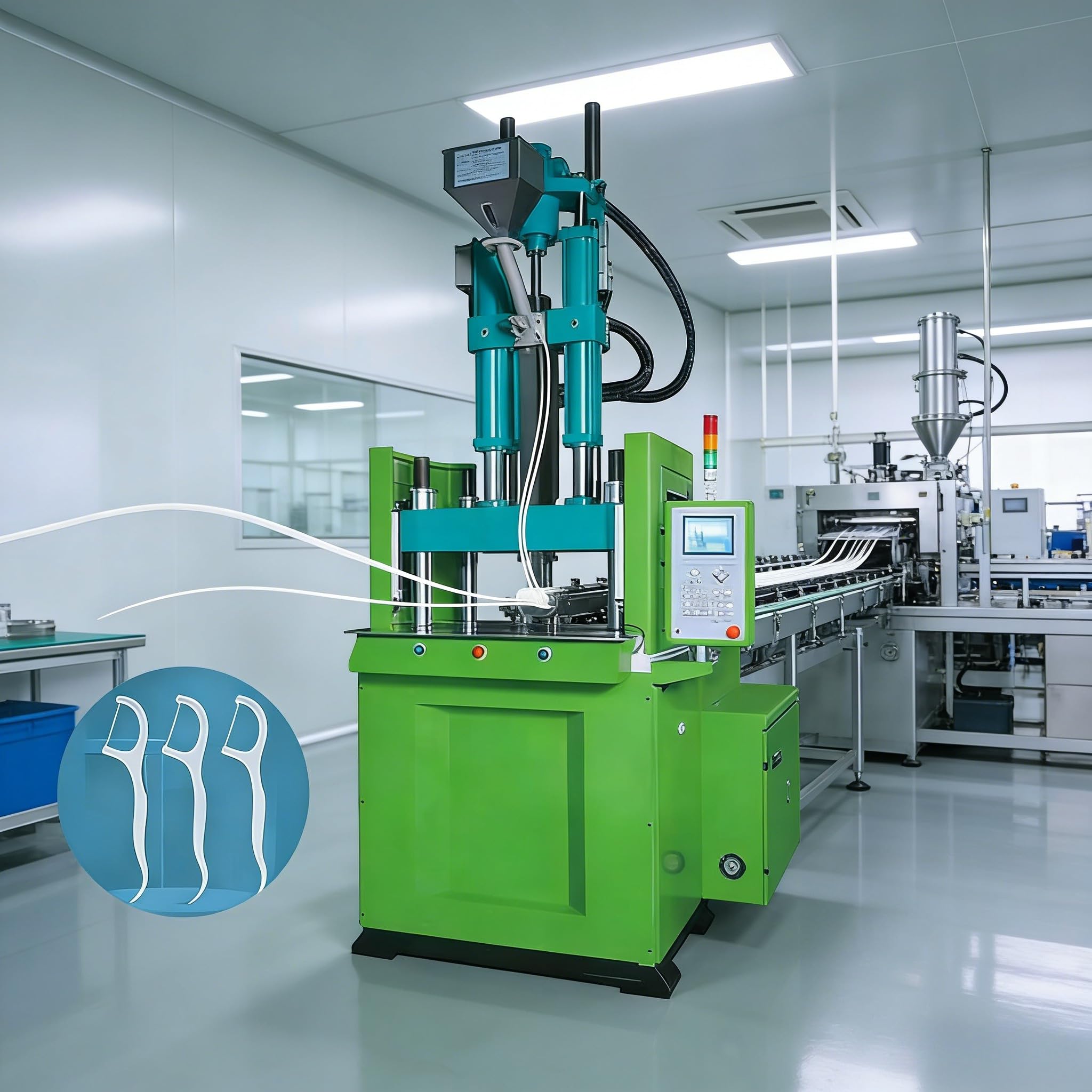 Dental Floss Production Line Machine Fully Automatic Vertical Injection Molding System for Floss Sticks
