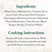 Vista 3 de Roland Foods Cuscús israelí de hongos Porcini, comida especial, 6.3 onzas, paquete de 1