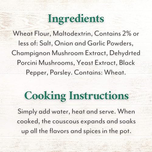 Miniatura 3 de Roland Foods Cuscús israelí de hongos Porcini, comida especial, 6.3 onzas, paquete de 1
