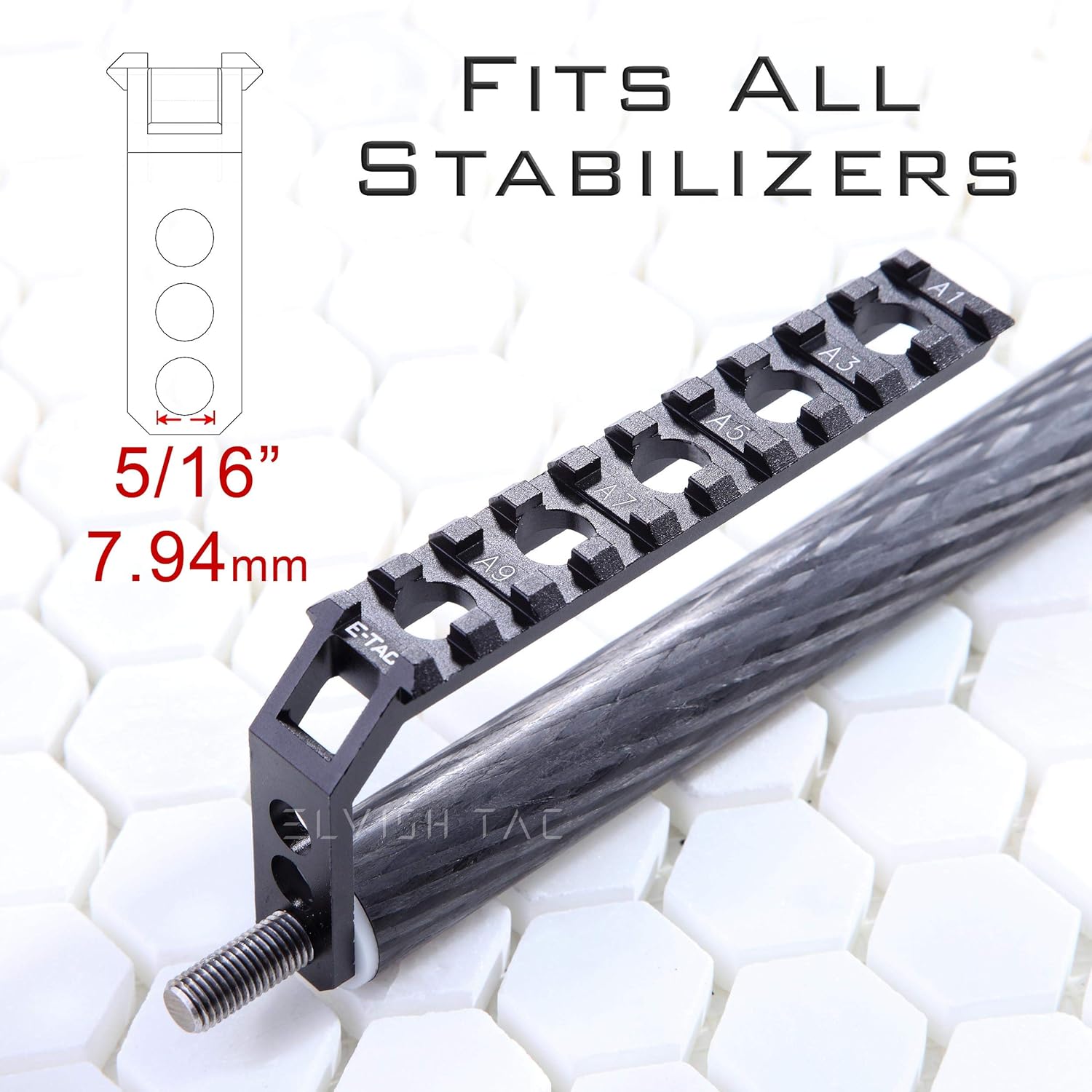 Picatinny Rail for Compound Bow-Stabilizer Mount - Bowhunting Bowfishing