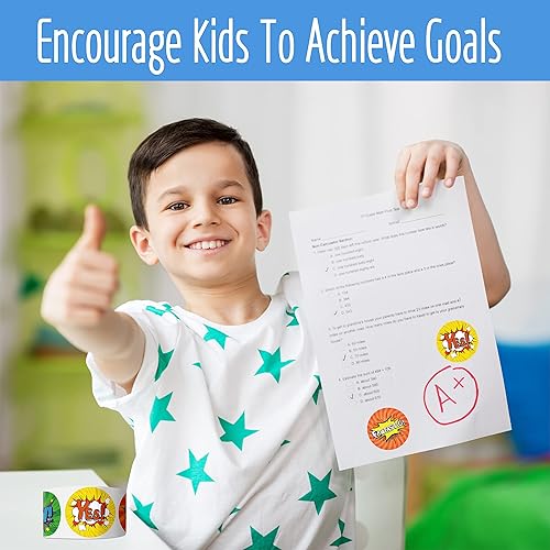 Miniatura 6 de 1000 calcomanías de incentivo de superhéroe, 12 diseños únicos por rollo, calcomanías de premio de clase para profesores, regalos motivacionales de