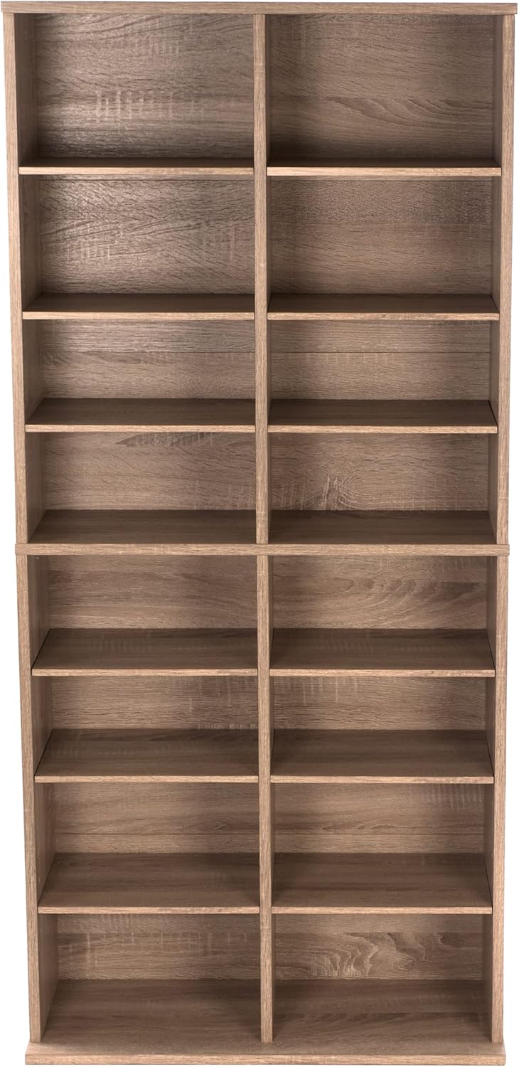 Atlantic Henley 464 Media Storage Cabinet – Protects & Organizes Prized Music, Movie, Video Games Toys & Dolls, Trading Cards, or Sports Memorabilia Collections, PN 38436252 in Weathered Oak : Home & Kitchen