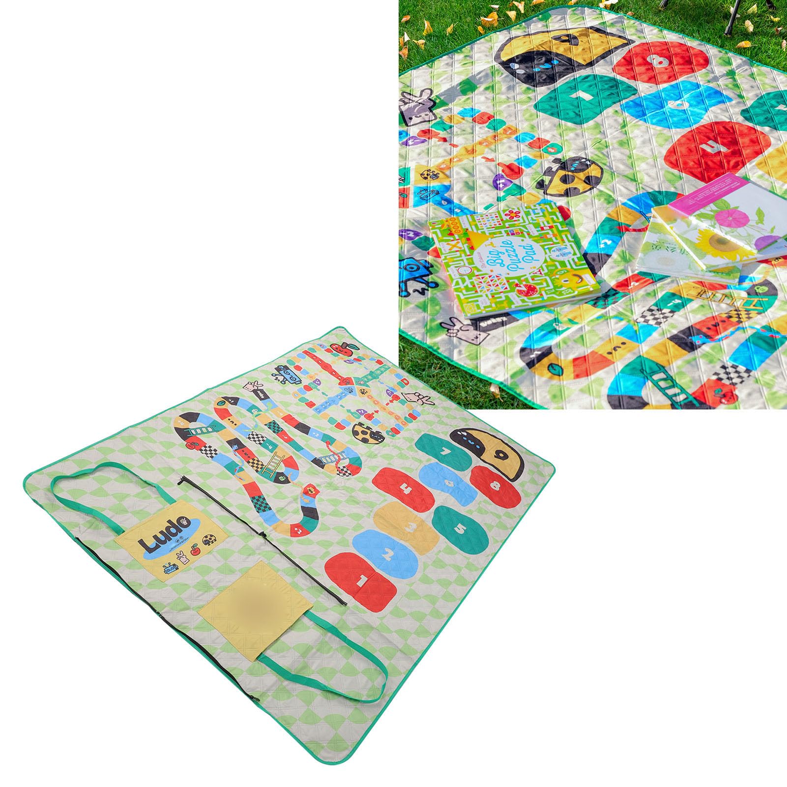 Matybobe Tappetino da Picnic, Grande e Spesso, Coperta da Gioco 3 in 1 per Esterni, per Gite Primaverili, Campeggi, Prati, Spiagge
