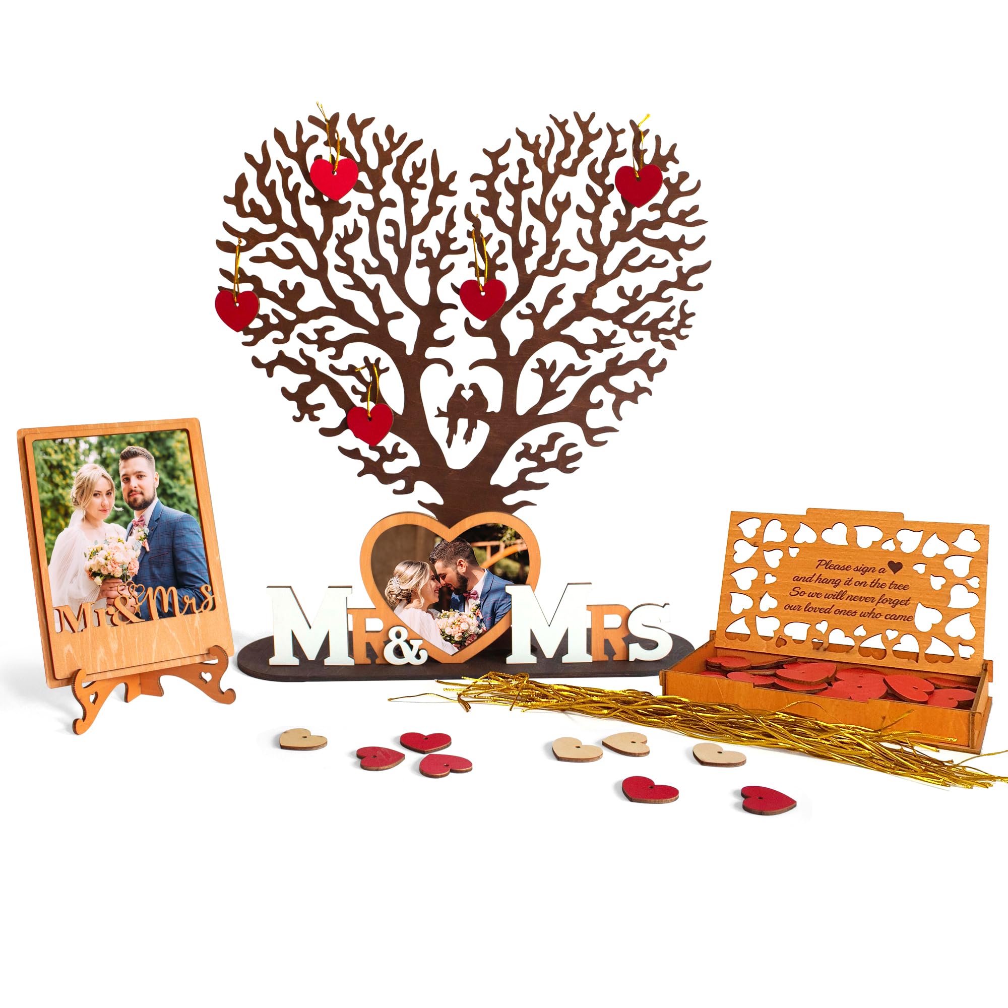 Holz Hochzeit Gästebuch Alternative mit Leave Tree Gästebuch