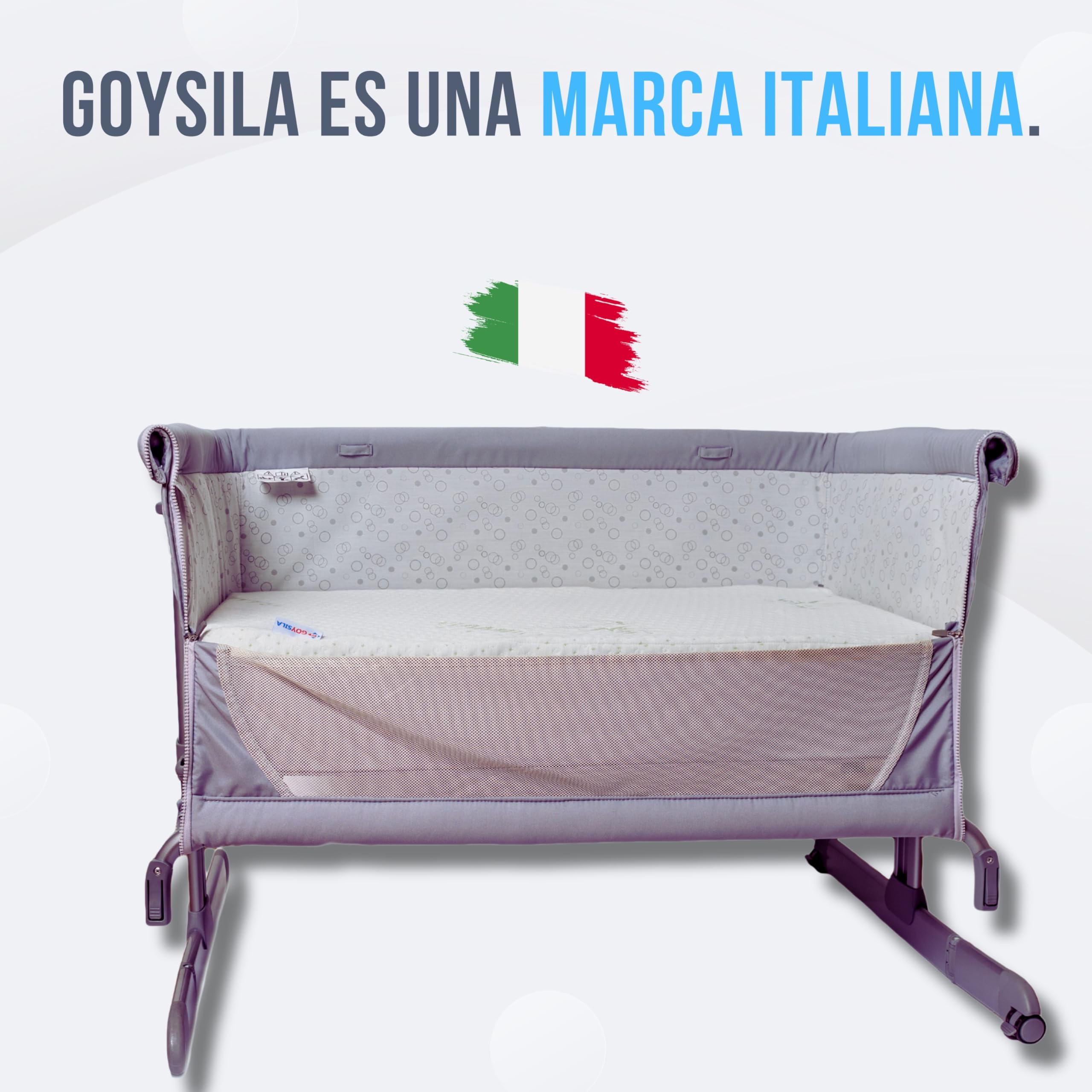 GOYSILA Colchón Minicuna Colecho 50x83 cm para Chicco Next2Me Antiasfixia Transpirable - Compatible con Kinderkraft Jane Calidoo y Bebeconfort - Fibra de Bambú Hipoalergénico Certificado Oeko-Tex