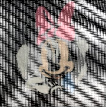 Amazon カインズ 網戸 補修パッチ シート ディズニーメッシュシール 貼るだけ かんたん修理 100x100mm 1枚 ミニーマウスひょっこり 網戸