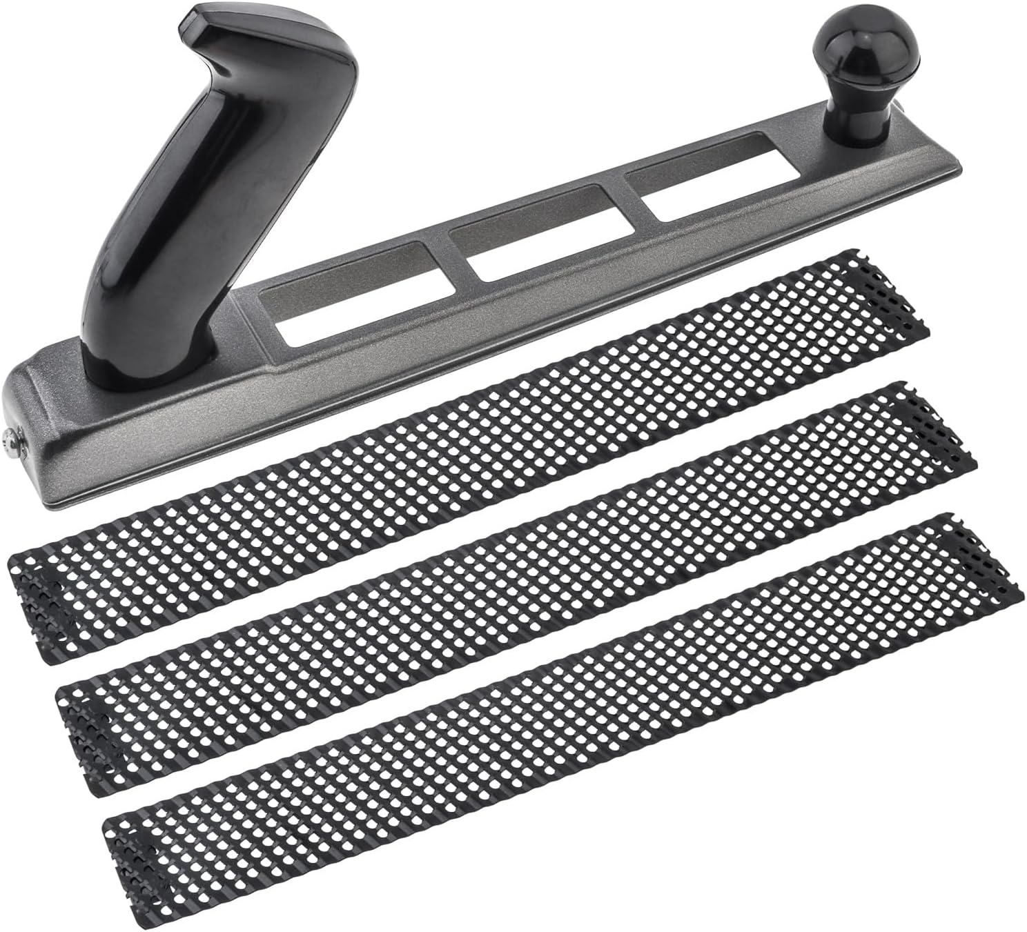 11 Inch (290mm) Hand Surform-Style Rasp Plane Tool Set, Ergonomic Grip with 3 Alloy Steel Flat Blades, Multi-Purpose Shaping Tool for Woodworking, Drywall & Plaster