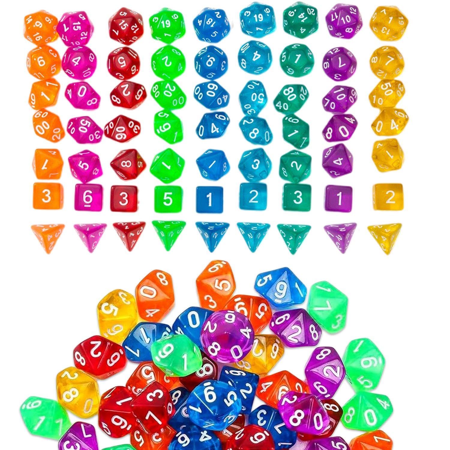 63 Transparent Crystal Dice, Durable And Not Easy To Break, Colorful Table Game Props, Suitable For Gatherings And Gifts.