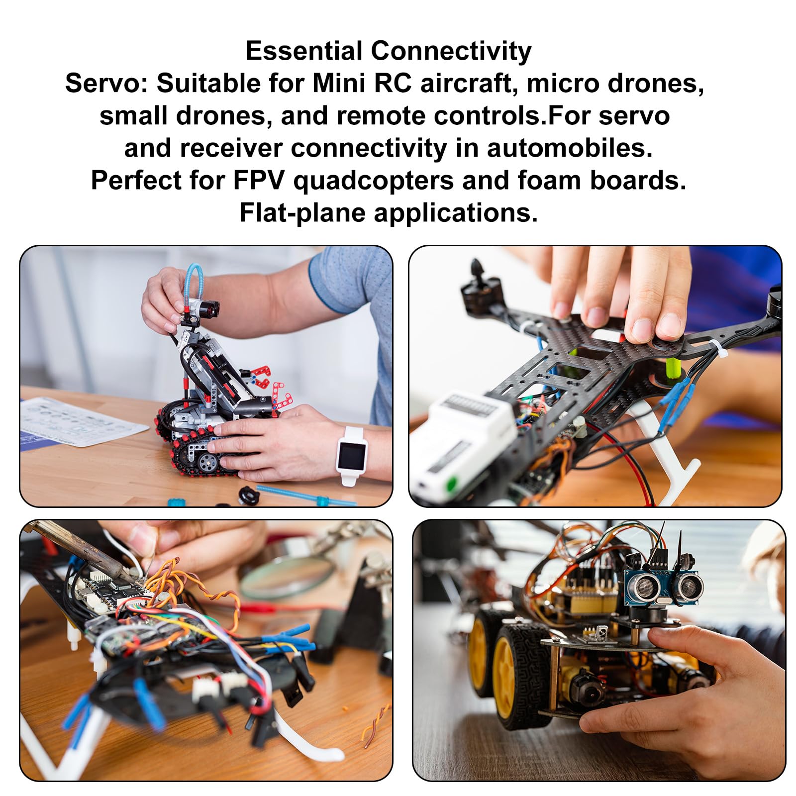 6 Piezas Cable Divisor Servo Y 10 cm Hembra a 2 Machos para JR/Futaba Coches RC Drones