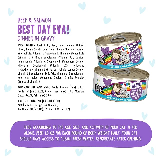 Foto 4 de 8 de Weruva B.F.F. OMG - Best Feline Friend Oh My Gravy! Comida húmeda Natural sin Cereales para Gatos enlatados…