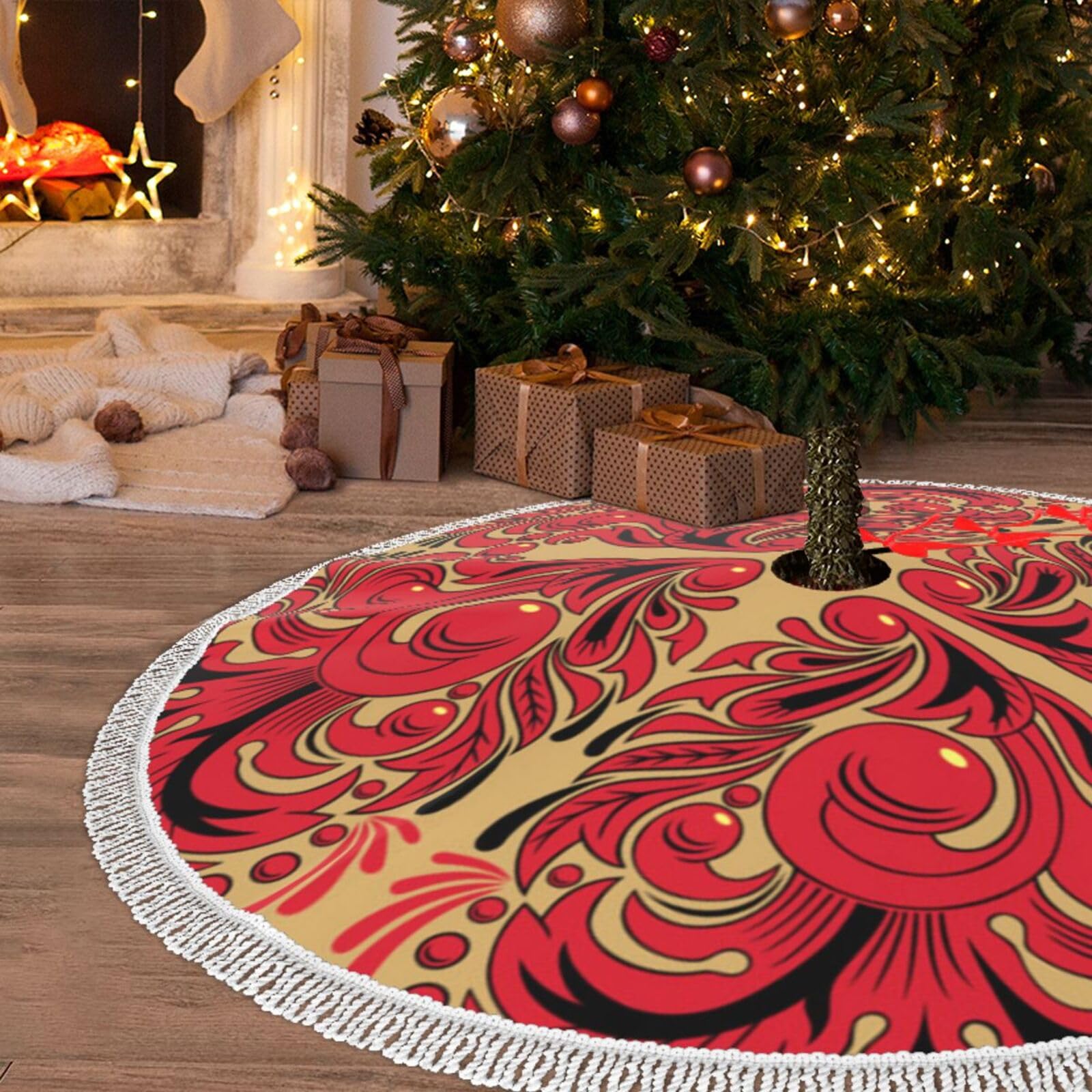 Gonna per albero di Natale da 76,2 cm, con stampa di cibo