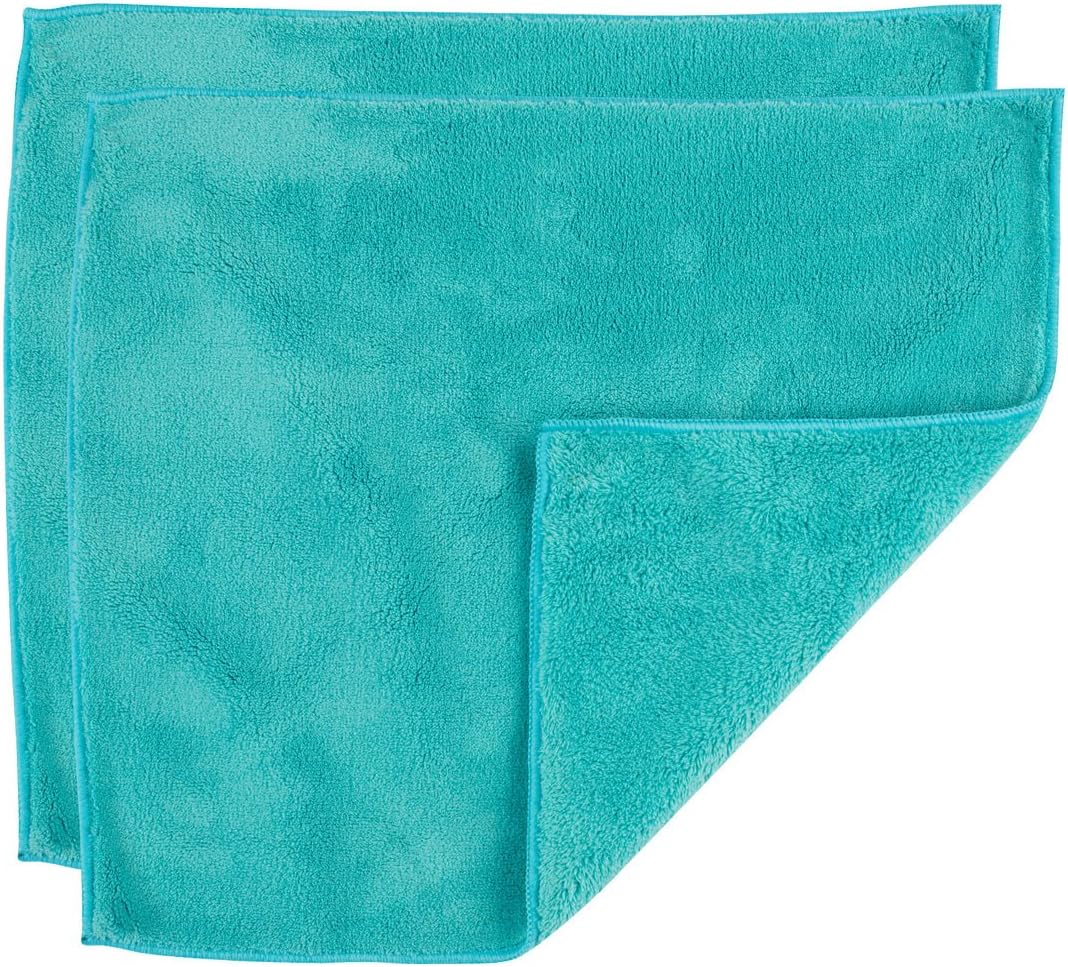 Casabella Microfiber 12" x 14" Cloth, Pack of 2, 1 EA, Blue Dusting, 2 Count