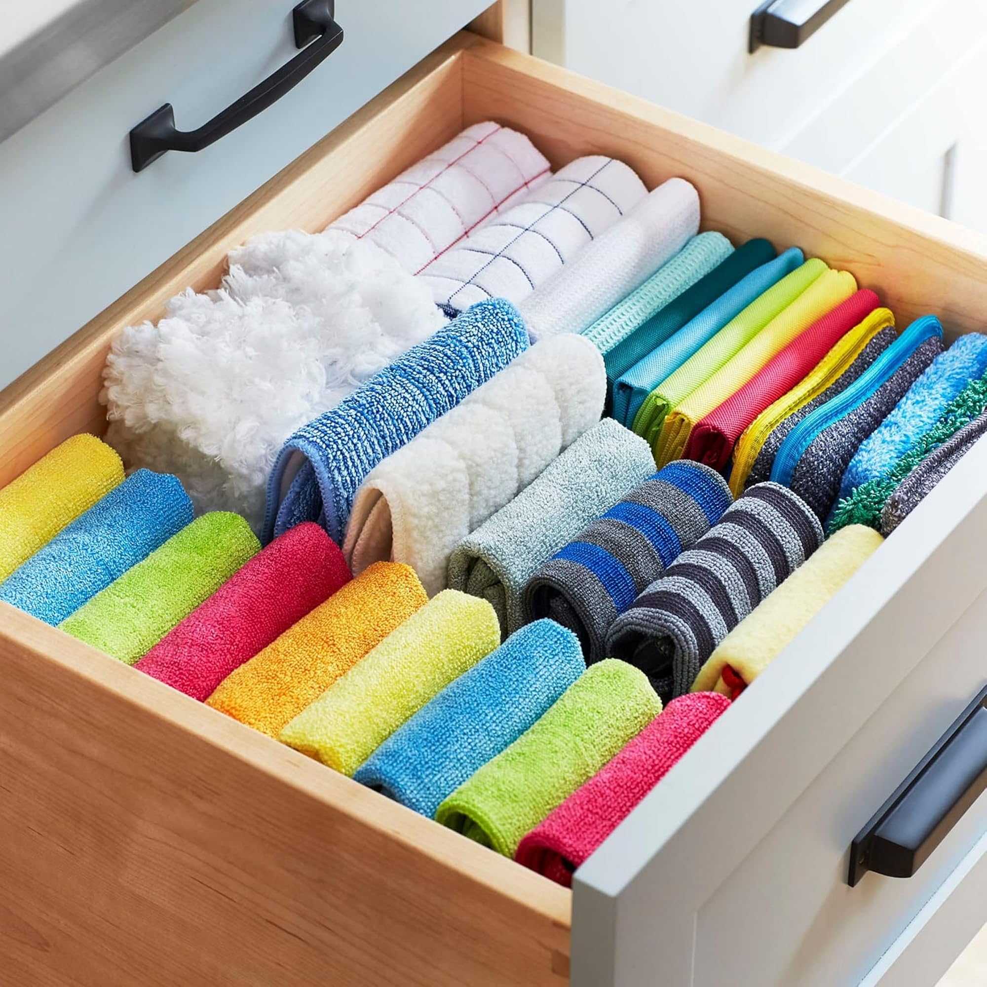 E-Cloth Panno in microfibra per vetro e lucidatura, confezione ecologica, colori assortiti, confezione da 4