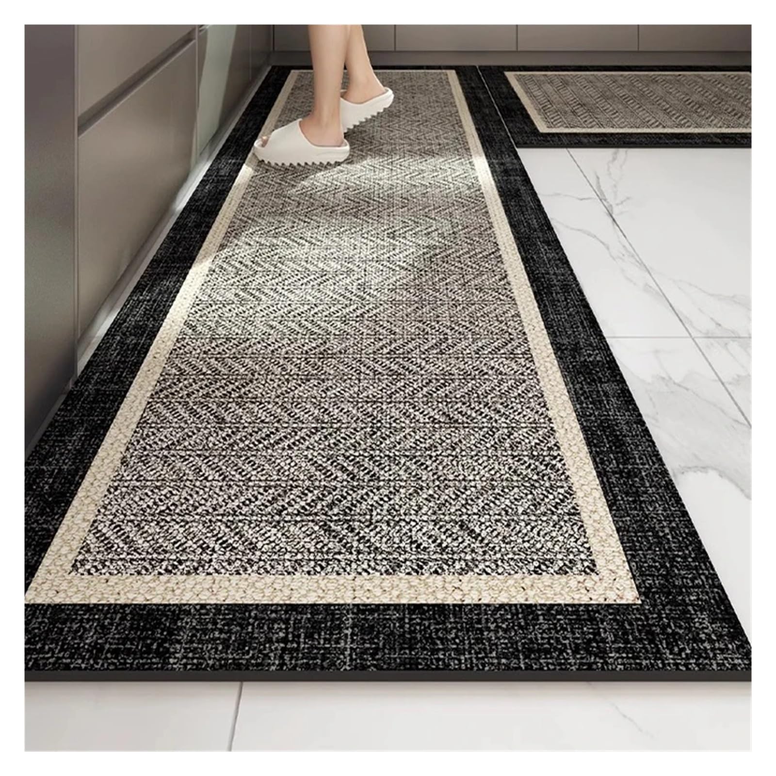 Tapis antidérapant de cuisine imperméable et anti-huile pour sécuriser les sols gras