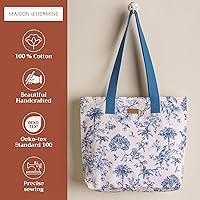 Vista 173 de Maison d' Hermine Bolsa de lona para mujer, bolsa de lona de algodón reutilizable para el hombro, bolsas de comestibles a granel con asa para 01