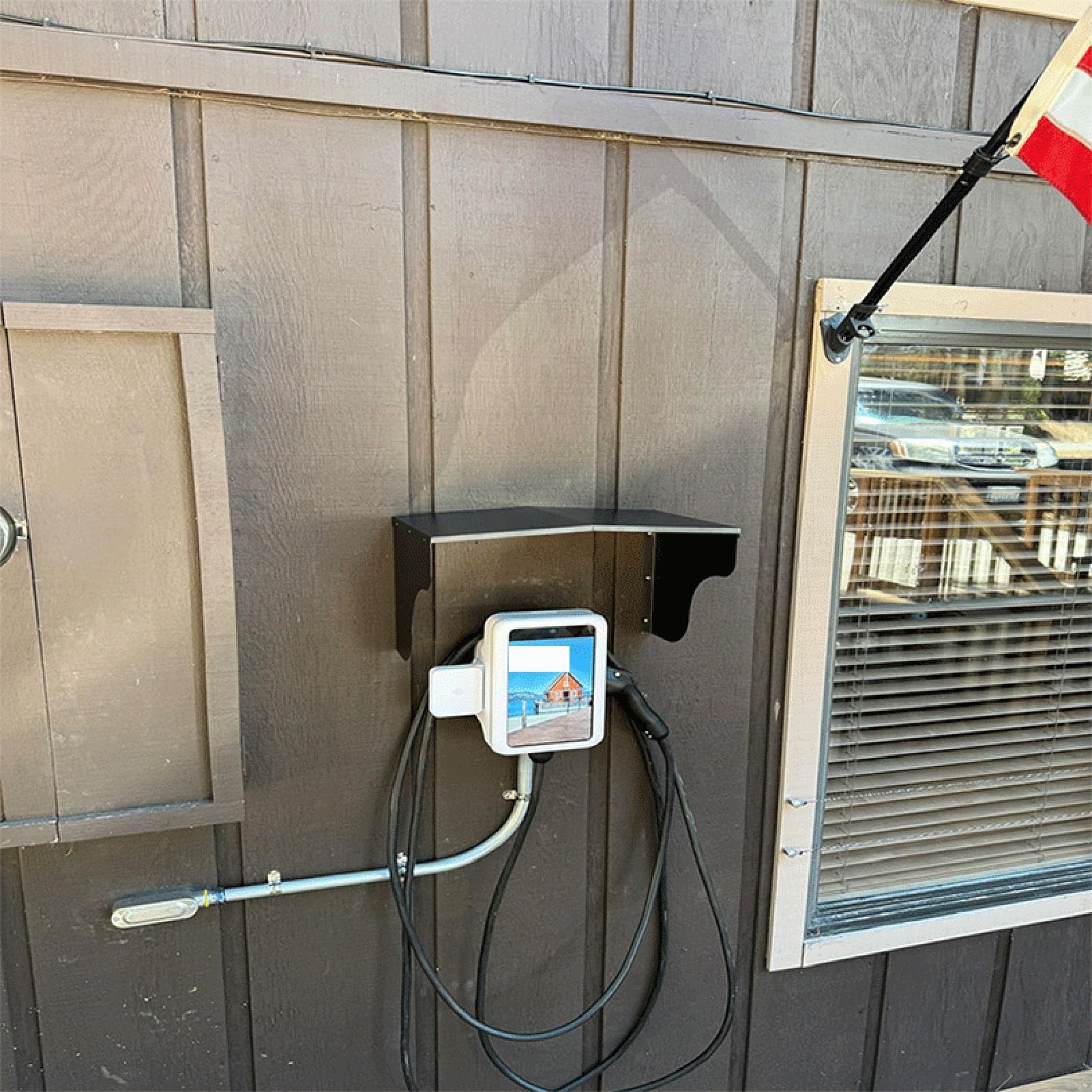 Elektrofahrzeug-Ladestation Schutzdach, Universal EV Ladegerät Steckdose Schutz, Wetterfeste Ladepfosten Shield, Zugangskontrollabdeckung