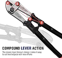 Vista 6 de WORKPRO W017007A Bolt Cutter, Bi-Material Handle with Soft Rubber Grip, 30", Chrome Molybdenum Steel Blade