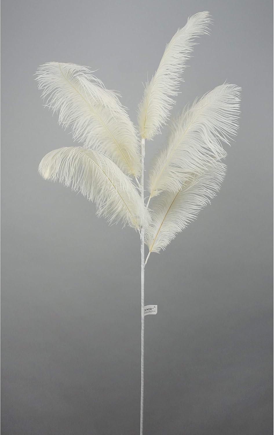 ZUCKER Large Ostrich Feather Floral Spray - 45" Ivory Wedding, Holiday, Home Decor Craft
