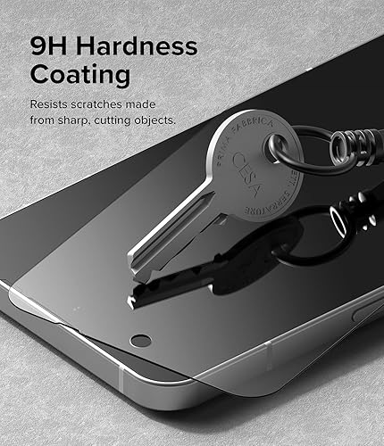 Miniatura 5 de Ringke Protector de pantalla de vidrio [súper fácil de instalar] compatible con Nothing Phone 2, compatible con fundas, inastillable, dureza 9H de