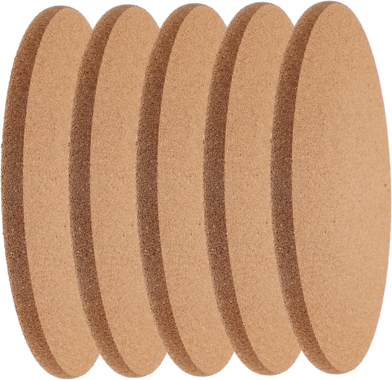 5pcs Round Cork Coasters for Tables Cork Pads Heat-Insulated Drink Coasters
