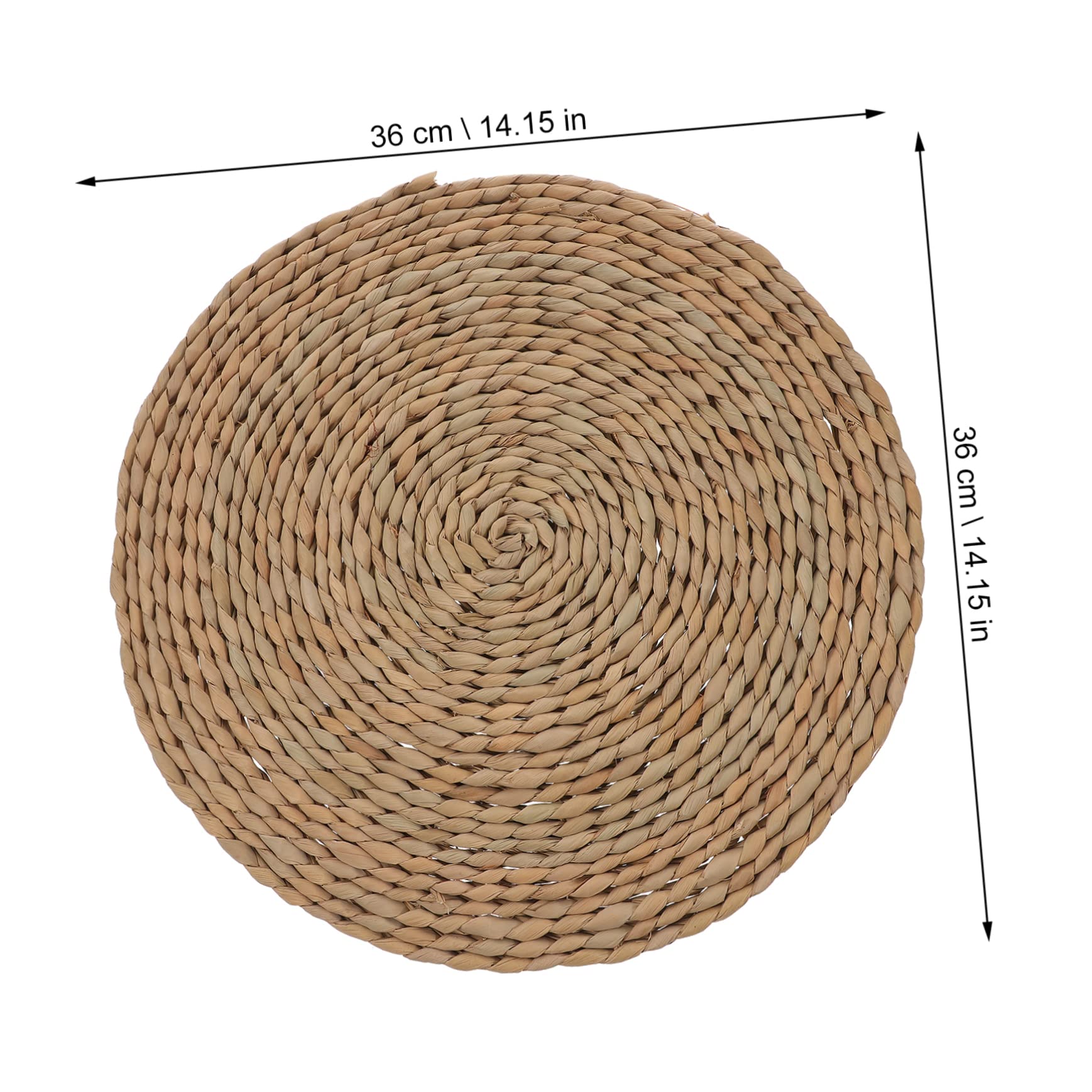 Operitacx Set de Table Rustique Tissé en Paille Marron Rond, Isolant Thermique et Résistant la Chaleur, Protège la Table Cuisine et Maison