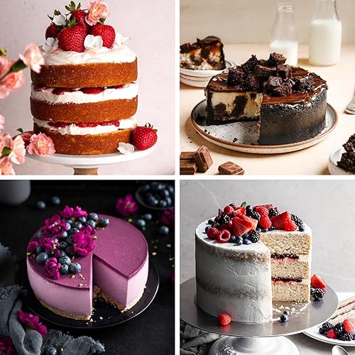 Miniatura 6 de HUAKENER Molde para pasteles de 6 pulgadas, juego de 3 moldes redondos para pasteles con 100 piezas de papel pergamino, moldes antiadherentes para