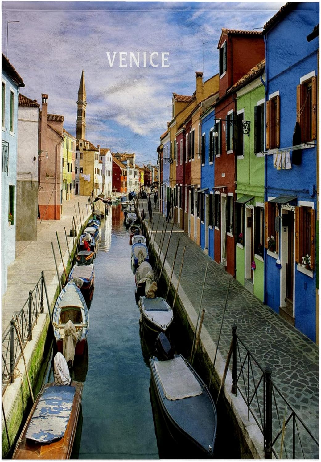 3dRose Canal in Venice Italy 22x30 Bath Hand Pool Towel