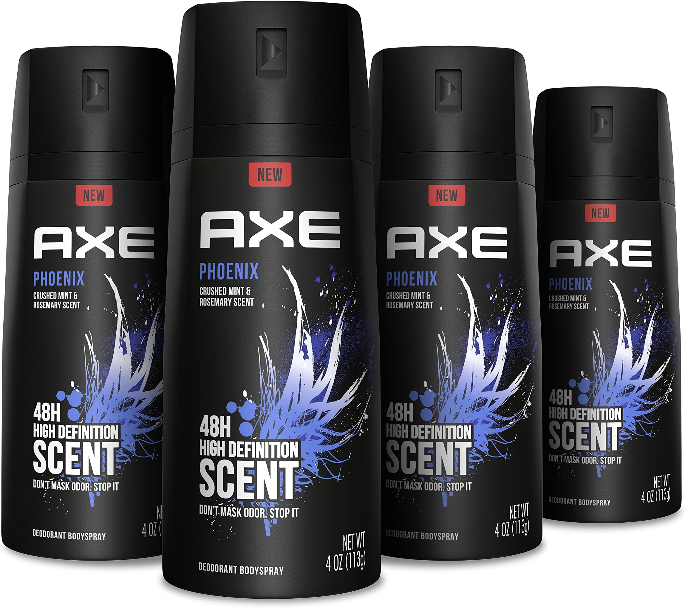 Body Spray for Men, Phoenix 4 oz, 4 Count 4 oz, Pack of 4