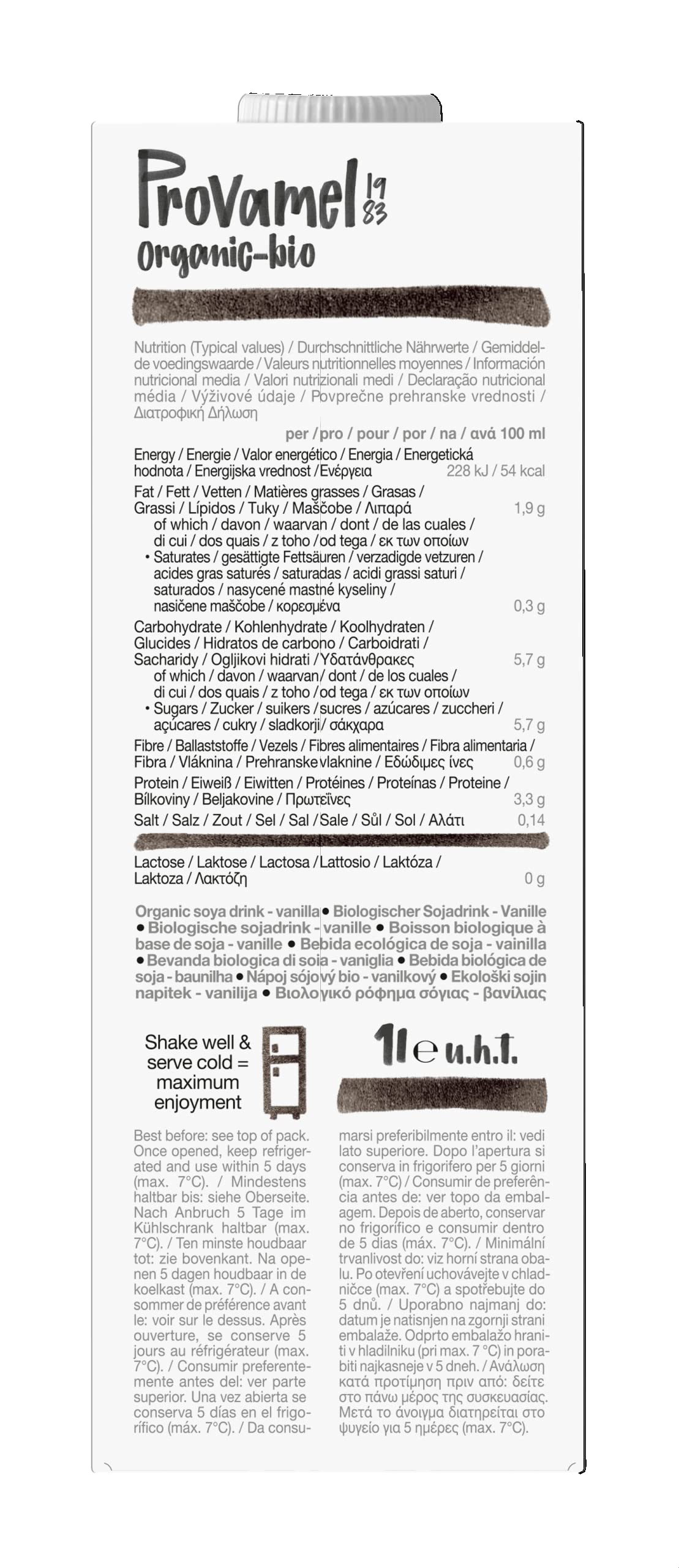 Provamel Vanilla Soya Drink 1000ml