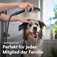 H&S Zuhanyfej 5 funkciós szilikon fúvókás fekete zuhanyfej takarékos vízfogyasztás 6