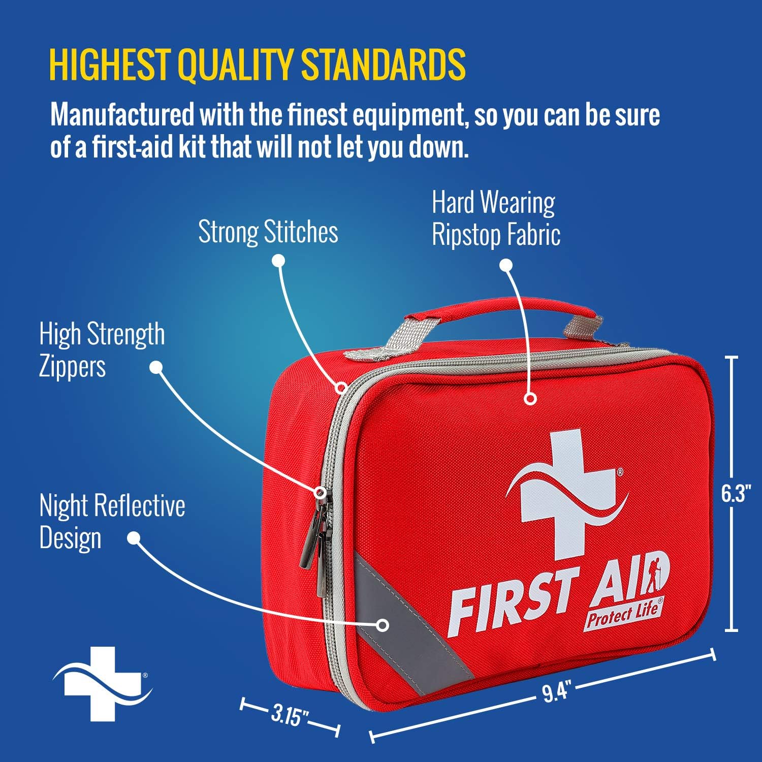 2-in-1 First Aid Kit for Car - 250 Piece - First Aid Kits for Businesses | Home First Aid Kit, Bonus Mini 1st Aid Kit, Emergency Supplies for Travel, Workplace & More : Health & Household