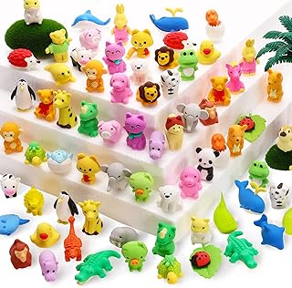 36PCS Animal Erasers,Animal Pencil Erasers Puzzle Erasers,3D Mini Erasers Bulk,Take Apart Erasers Desk Pets for Kids Classroom Rewards,Back to School Supplies,Treasure Box Party Favors,Games Prizes…