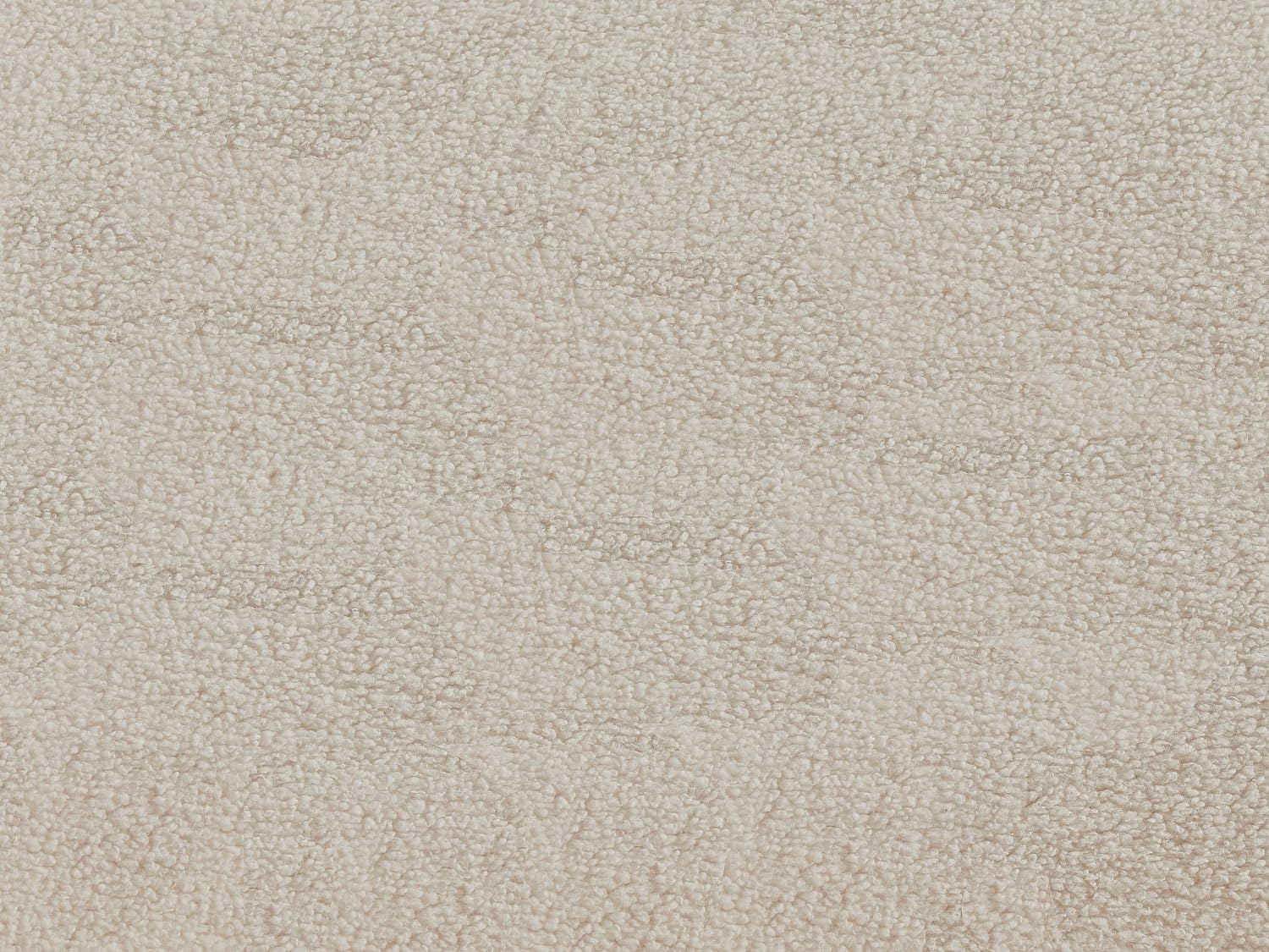 Vente-unique - Fauteuil pivotant Arrondi en Tissu Bouclette Blanc LACARA