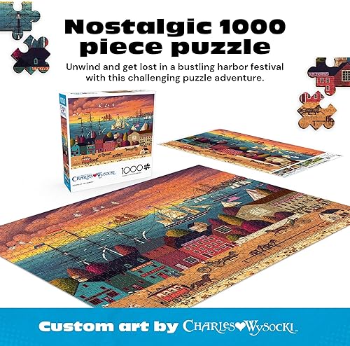 Vista 94 de Buffalo Games - Charles Wysocki - Witch's Bay - Rompecabezas de 1000 piezas para adultos - Rompecabezas desafiante perfecto para noches de juego