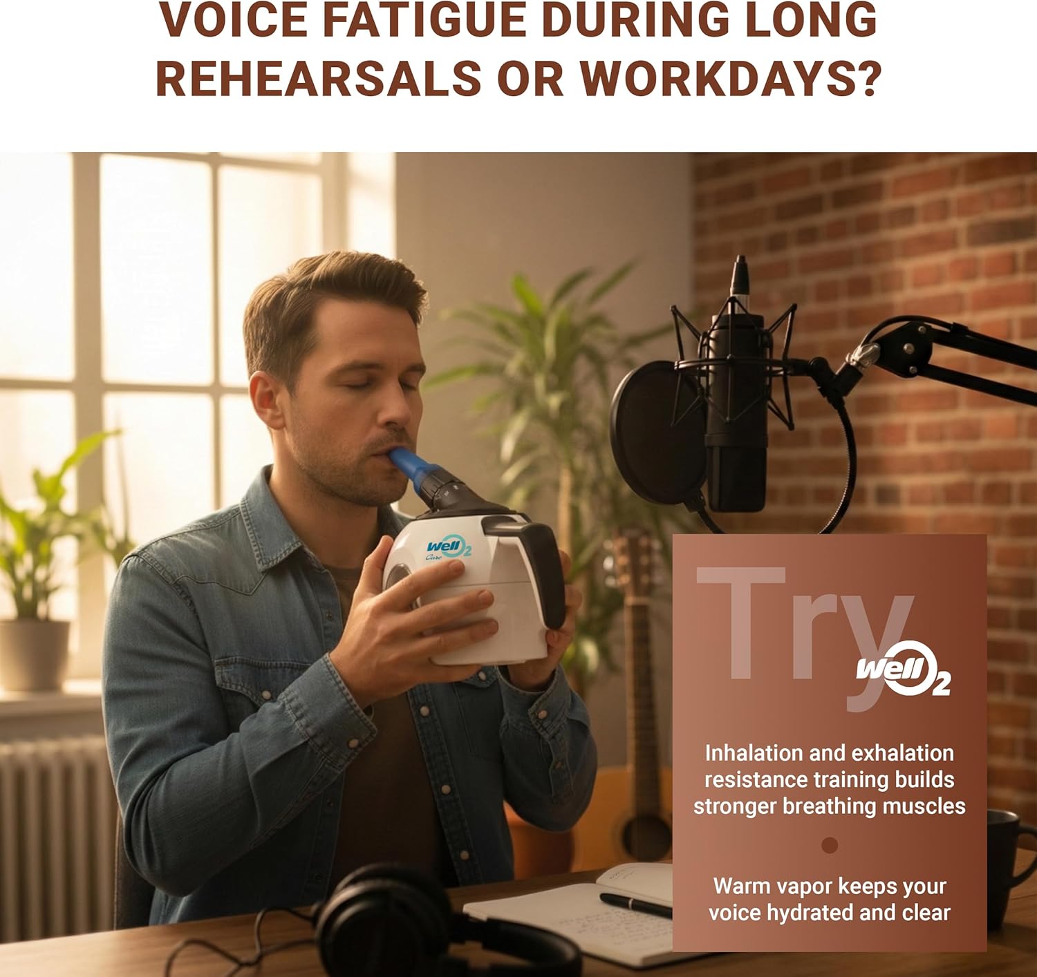 The Ultimate Voice Training Package - WellO2 Steam Breathing Trainer for Singers & Voice Professionals + MyBreath Gen. 2.0 Smart Mouthpiece