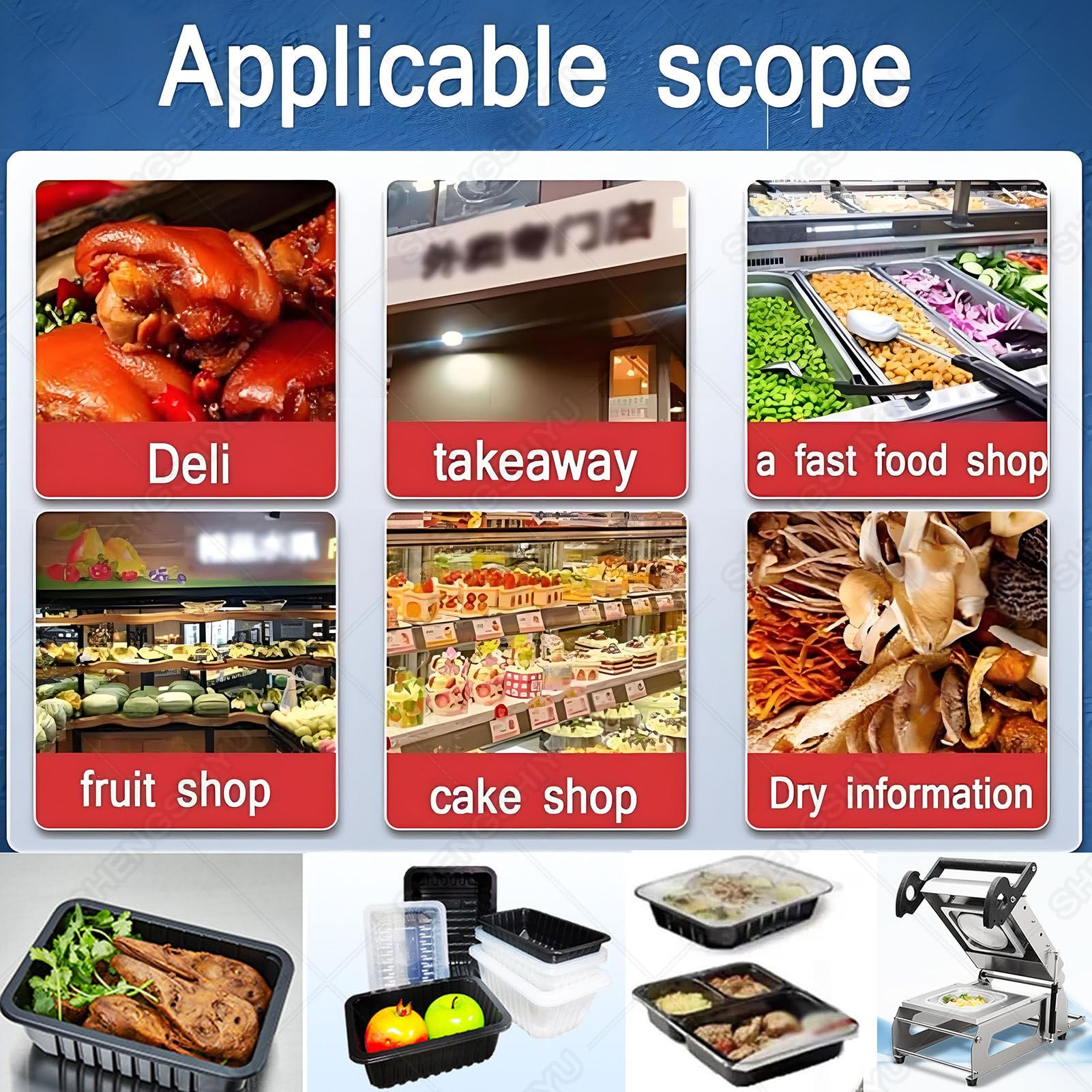 Máquina selladora térmica para embalaje de alimentos, sellador manual de bandejas de sándwich con control de temperatura de perilla, sella 7-8 veces/minuto para restaurantes y comida para llevar