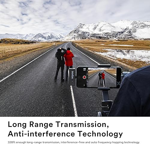 Miniatura 5 de GODOX MoveLink Mini UC KIT1 Micrófono inalámbrico, micrófono con cancelación de ruido de 2.4 GHz, rango de 328.1 ft, micrófono de solapa