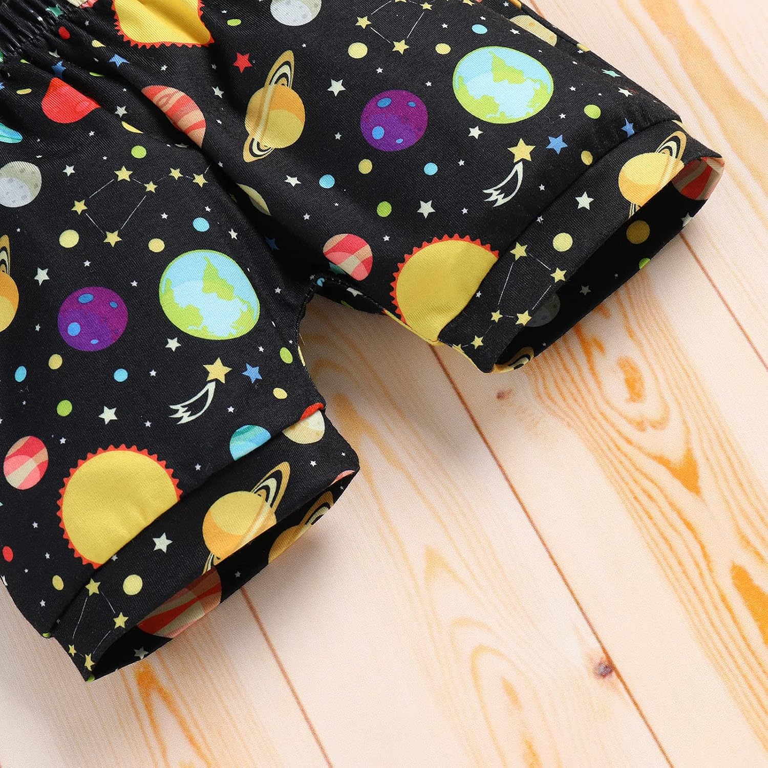 IMEKIS Baby Boys Space 1st Birthday Outfit Cake Smash Romper + Shorts Pants Suspenders Astronauts Cake Smash Photo Props - Image 6