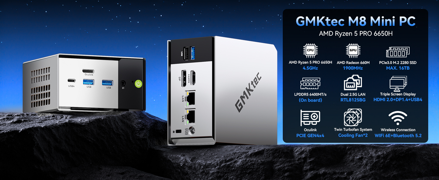 Amazon.com: GMKtec Mini PC M8 Desktop Computer AMD Ryzen 5 PRO