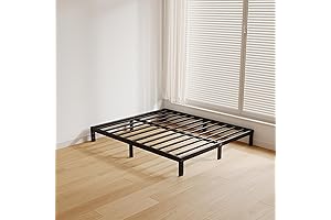 7-Inch Low Profile Metal Bed Frame in Matte Black