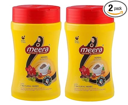 Meera Hair Wash Powder, 120g (Pack of 2)