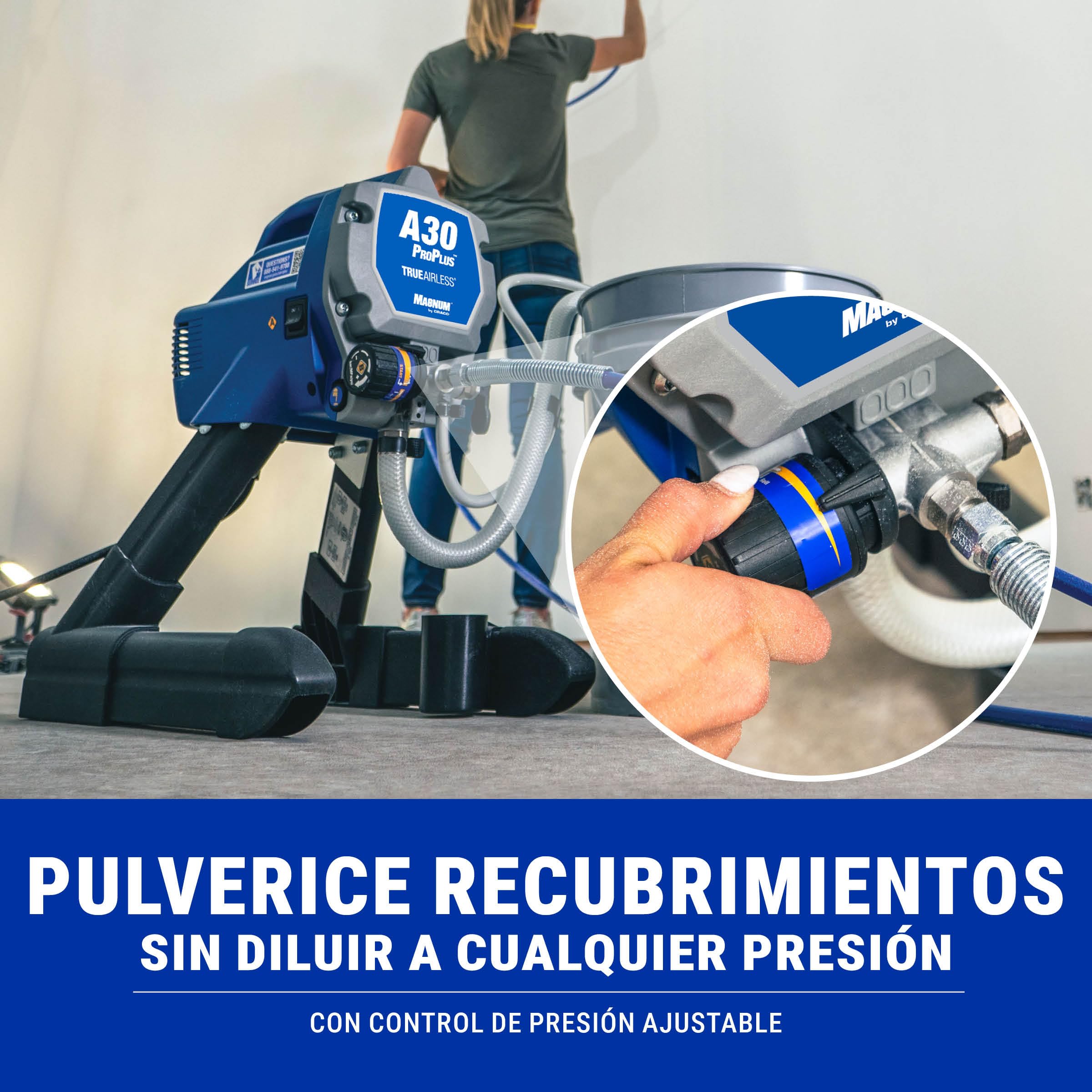 Magnum by Graco 17C244 Pulverizador de Pintura airless A30 ProPLUS, Uso doméstico (caudal de 1,0 l/min, máx. presión 207 Bar)
