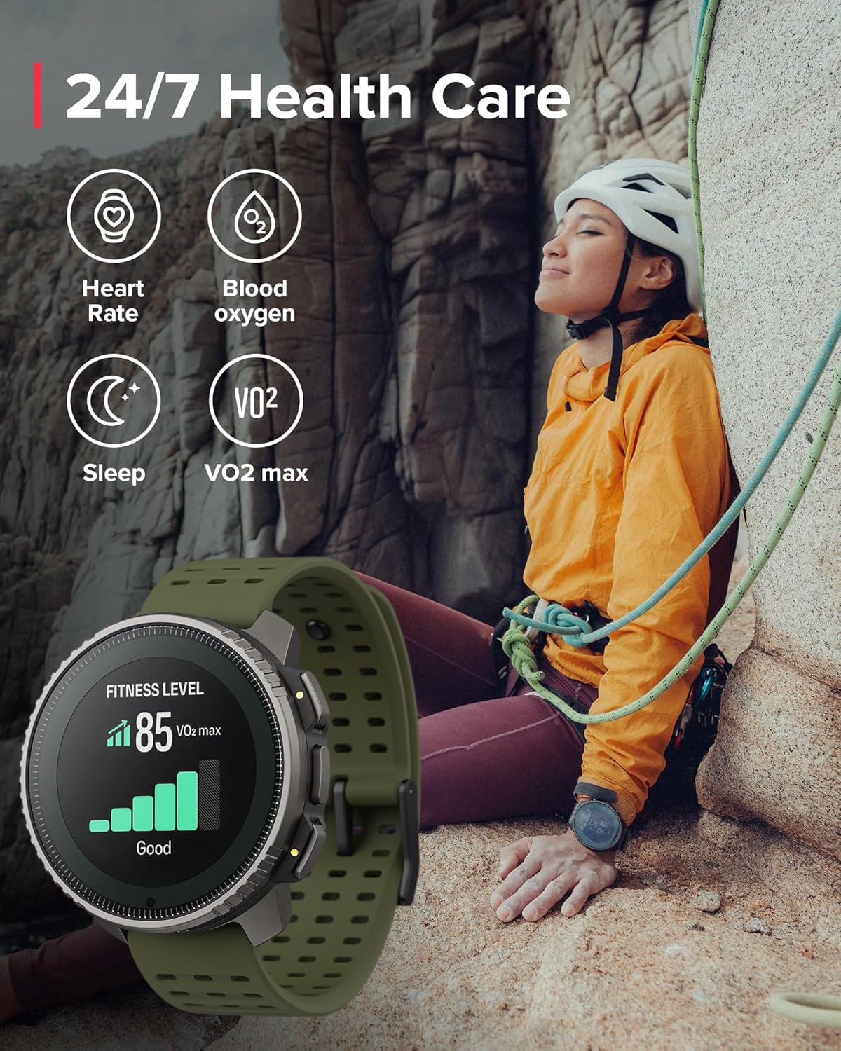 SUUNTO Vertical Titanium Solar Forest Wing Open-Ear Bone Conduction Headphone Red